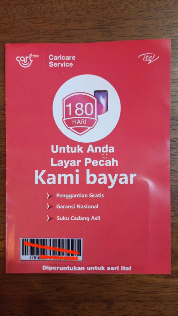 Screen Card 180day itel Allsmart phoneID